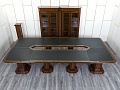 Офисный стол для переговоров Art&amp;amp;Moble 3 860х1 860х760 Массив Орех   (СГПЗ1к-19024)