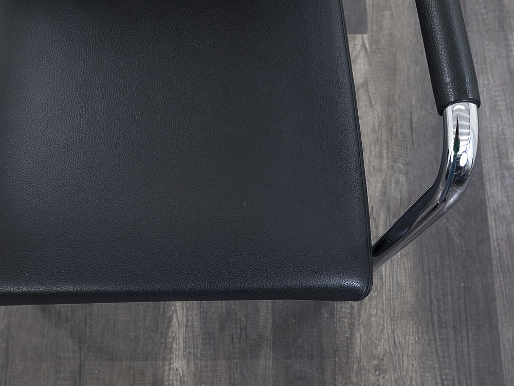 Конференц кресло для переговорной  Черный Кожа/хром Walter Knoll   (УДКЧ1-25072)