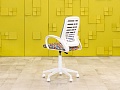 Офисное кресло для персонала на колесах Ирис White синий Ткань Синий; Белый Россия