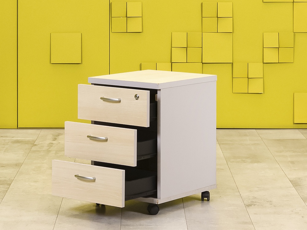 Офисная тумба выкатная ЛДСП Клен  ТВ3ЯВ1-30036