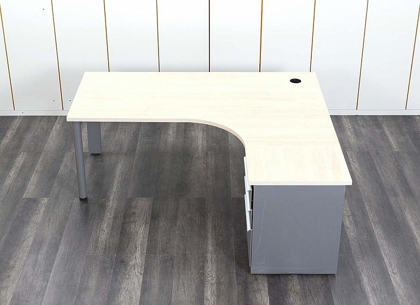 Комплект офисной мебели стол с тумбой Bene 1 830х1 625х720 ЛДСП Бук   (СПУВКп-09112)