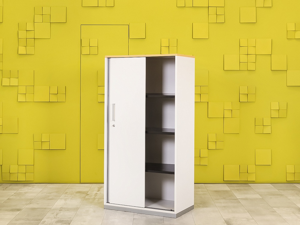 Шкаф для документов офисный Steelcase ЛДСП Белый Германия  ШД2ДБ4-30016