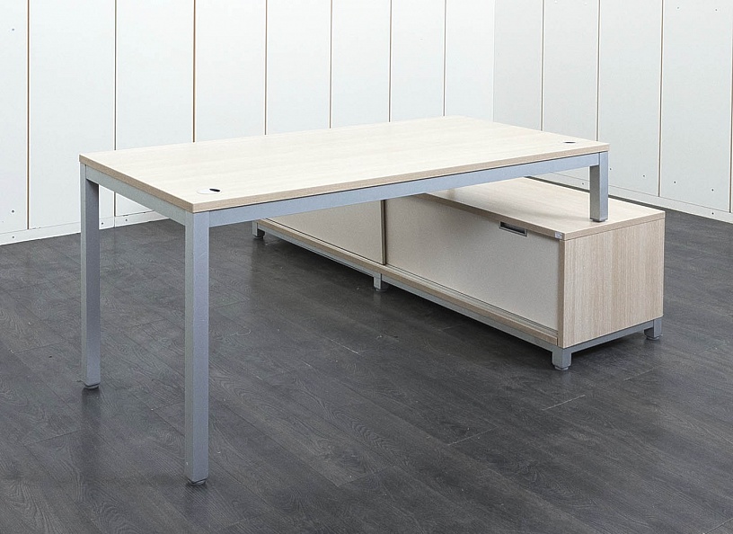 Комплект офисной мебели стол с тумбой  1 600х2 030х750 ЛДСП Зебрано   (СПУЗК2-13101)