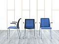 Конференц кресло для переговорной  Синий Сетка SteelCase   (УНСН-30074)