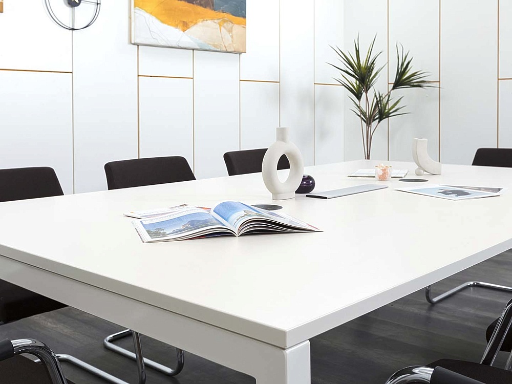 Офисный стол для переговоров Herman Miller 2 400х1 400х750 ЛДСП Белый   (СГПБ-02122)