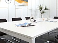 Офисный стол для переговоров Herman Miller 2 400х1 400х750 ЛДСП Белый   (СГПБ-02122)