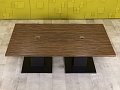 Офисный стол для переговоров Ego 2200x1200x750 Шпон Зебрано Италия_СГПЗ-271123