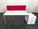 Купить Комплект офисной мебели стол с тумбой  1 400х600х750 ЛДСП Белый   (СППБК1-01061)