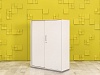 Шкаф для документов офисный Steelcase ЛДСП Белый Франция  ШД2ДБ1-04026