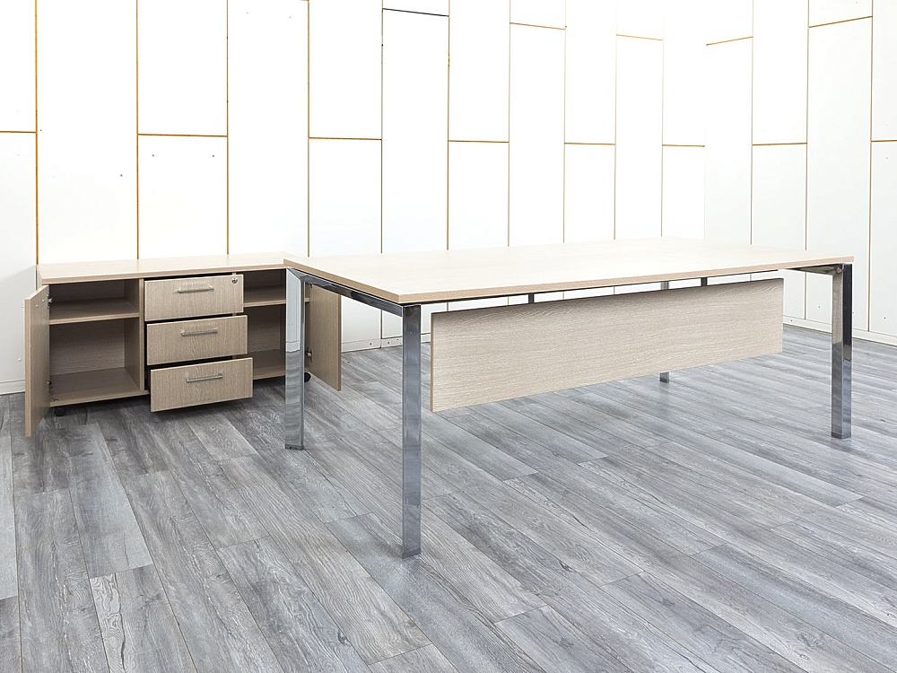 Стол для руководителя Sinetica 2 000х1 000х750 ЛДСП Зебрано   (СРПЗк-20034)