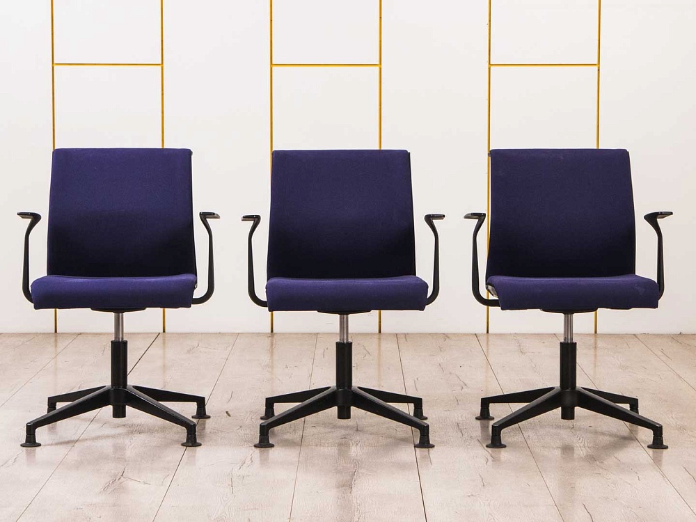 Конференц кресло для переговорной  Синий Ткань SteelCase   (УНТН-12128)