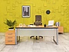 Стол для руководителя  Steelcase ЛДСП Ольха Франция  СРПЛ2-04026