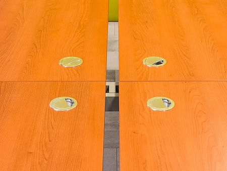 Комплект офисной мебели на 4 человека ЛДСП Вишня Импорт_ГКШ2-230824