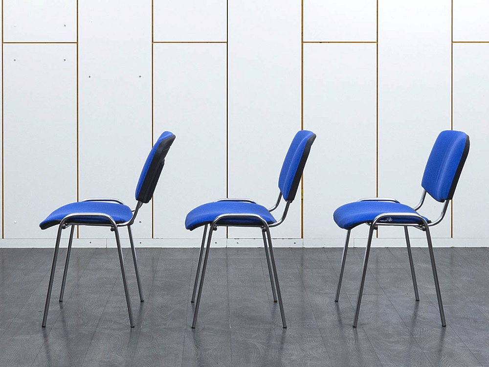 Офисный стул  Ткань/хром Синий ИЗО  (ИзоН(нтх))