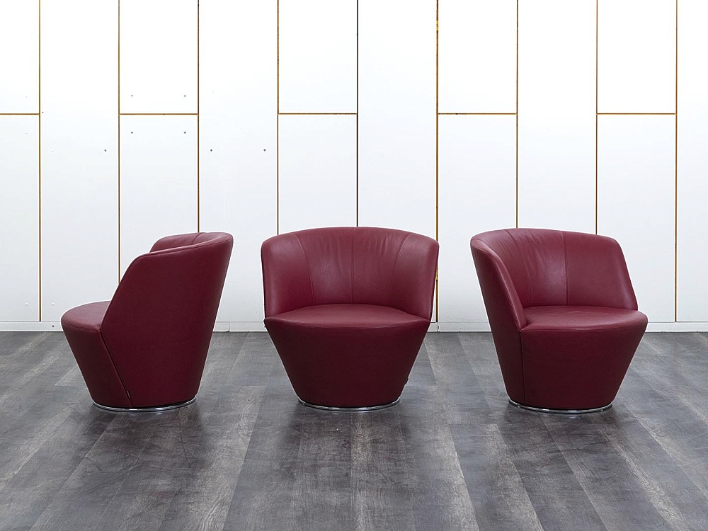Мягкое кресло Walter Knoll Кожа Красный   (Комплект из 3-х мягких кресел ККККК-13112)