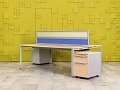 Комплект офисной мебели стол с тумбой  HAWORTH ЛДСП Зебрано Германия  ГКЗ3-29105