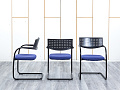 Конференц кресло для переговорной  Синий Ткань VITRA VISAVIS 2  (КДТН-28113)