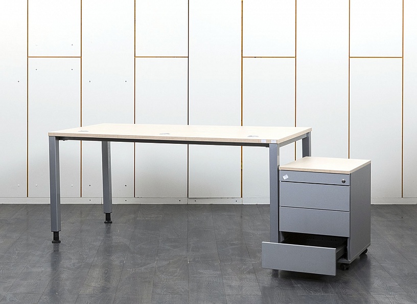 Комплект офисной мебели стол с тумбой Bene 1 600х800х750 ЛДСП Бук   (СППВ1к-16111)