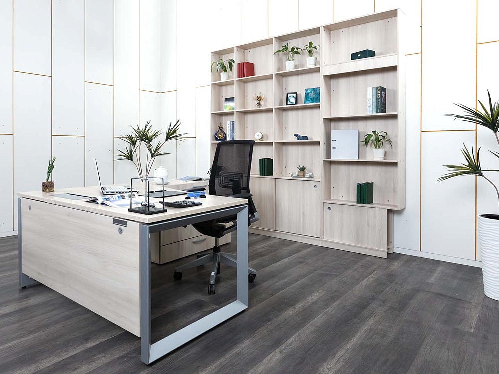 Кабинет руководителя SteelCase 1 600х2 000х750 ЛДСП Клен   (КРВ-26112)