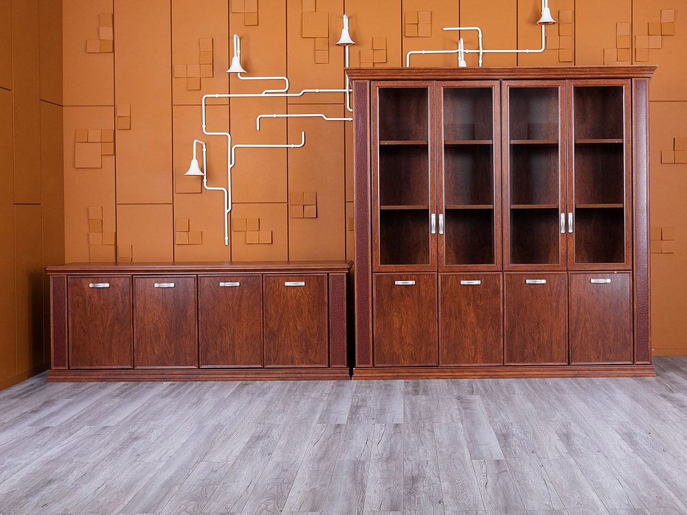 Кабинет руководителя  1 800х800х780 МДФ Вишня Porto  (КРШ-21035)