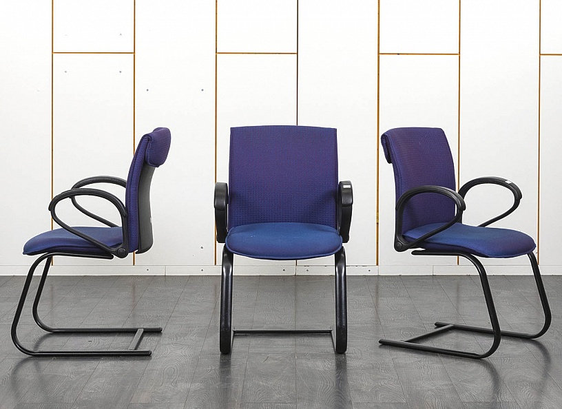 Конференц кресло для переговорной  Синий Ткань Haworth Comforto  (УДТН-28071)