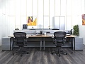 Комплект офисной мебели Herman Miller 3 200х1 800х1 000 ЛДСП Орех   (КОМХ1-16082)