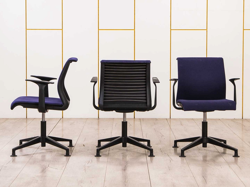 Конференц кресло для переговорной  Синий Ткань SteelCase   (УНТН-12128)