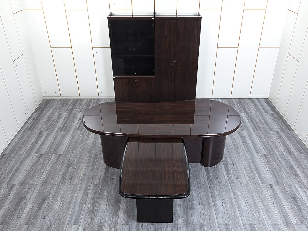 Кабинет руководителя GOODFURNITURE 2 500х2 100х770 МДФ Махагон Perth  (КРШ-13054)