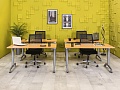 Офисный стол прямой Steelcase ЛДСП Ольха Франция  СППЛ-04026