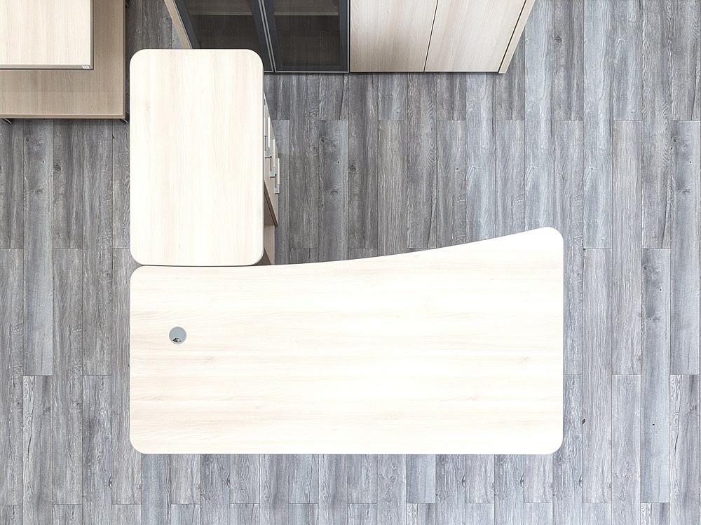 Кабинет руководителя  1 800х950х760 ЛДСП Дуб молочный Focus Director  (КРВ-21064)