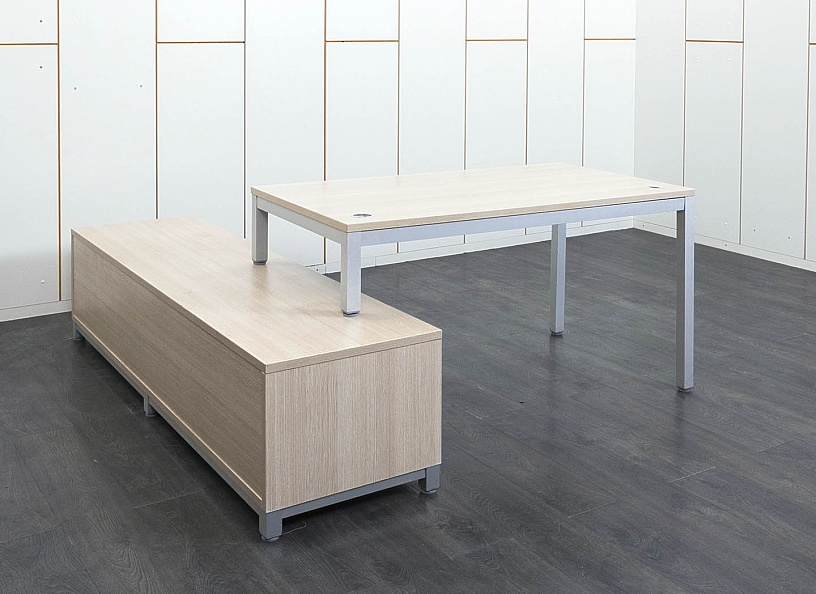 Комплект офисной мебели стол с тумбой  1 400х2 030х750 ЛДСП Зебрано   (СПУЗК-13101)