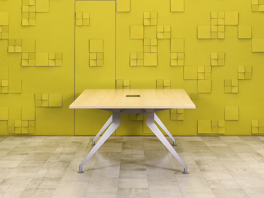 Офисный стол для переговоров Steelcase ЛДСП Зебрано Франция  СГПЗ1-04026
