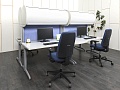 Комплект офисной мебели SteelCase 2 800х1 600х1 720 ЛДСП Серый   (КОМС-29071)
