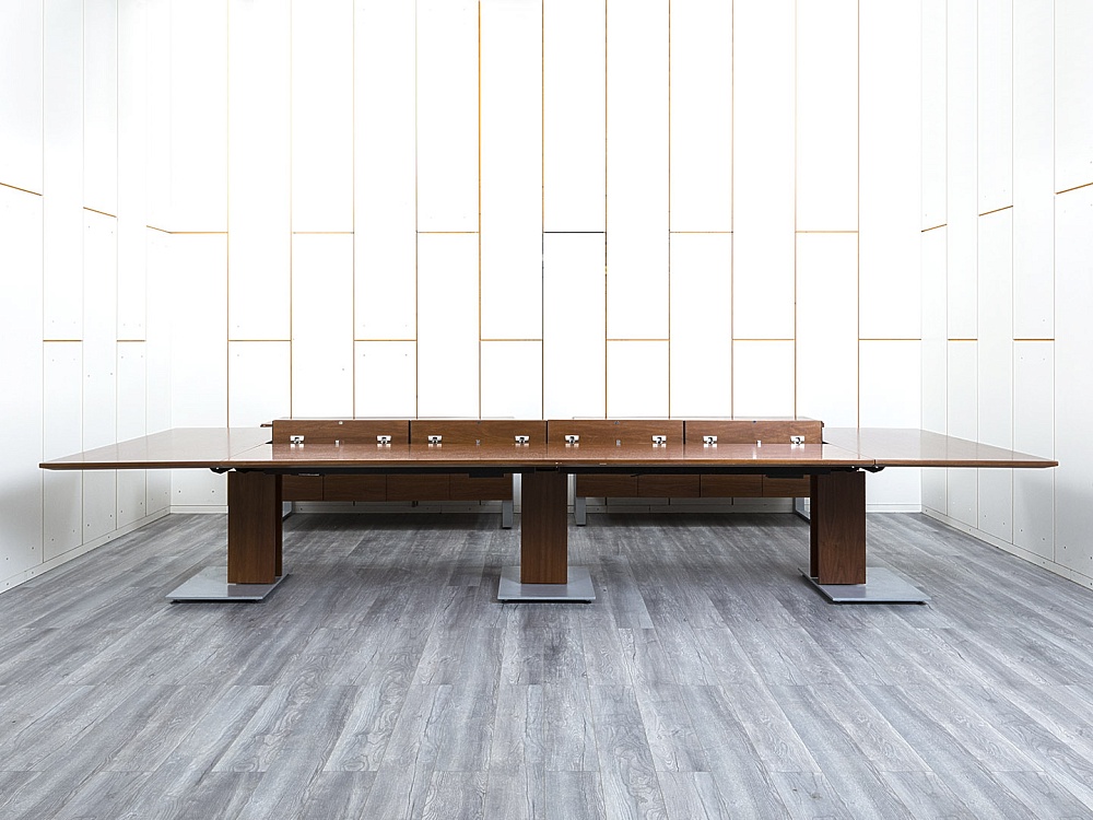 Офисный стол для переговоров Bene 4 270х1 520х740 Шпон Орех   (СГПХ-12123)