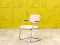 Конференц кресло для переговорной на полозьях Sitland Кожа Бежевый Италия_КДКБ1-181223