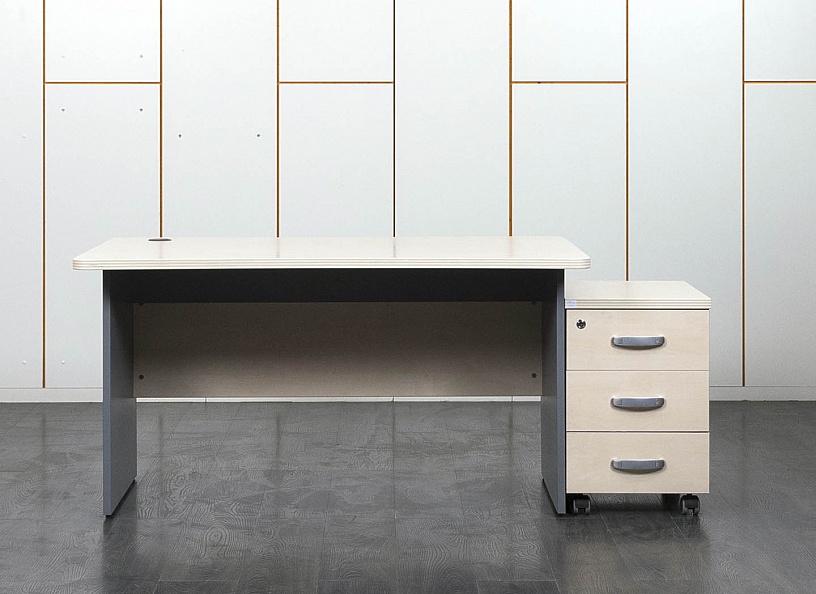 Комплект офисной мебели стол с тумбой Berlin 1 400х850х750 ЛДСП Бук   (СППВК-07041)