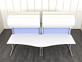 Комплект офисной мебели SteelCase 2 800х1 600х1 720 ЛДСП Серый   (КОМС-29071)
