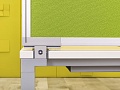 Офисный стол прямой Steelcase ЛДСП Белый Франция  СППБ-04026