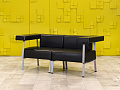 Офисный диван Coffice Linear BENE 1750x780 Кожа Чёрный Австрия_ДНКЧ-071024