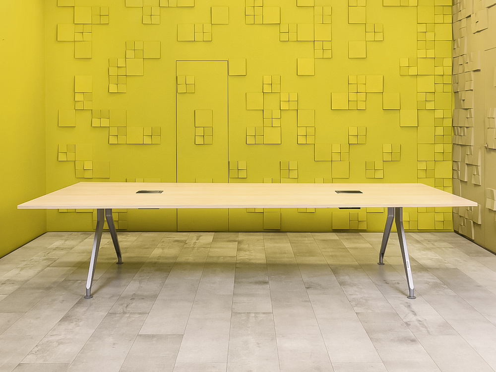 Офисный стол для переговоров Steelcase ЛДСП Зебрано Франция  СГПЗ2-04026
