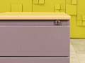 Офисная тумба выкатная Steelcase 420x560x570 Металл Серый 2 ящика Франция_ТВ2ЯМ3-280923