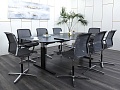Офисный стол для переговоров Bene 2 600х1 350х780 МДФ Черный T-Meeting Австрия (СГПЧ-03112)