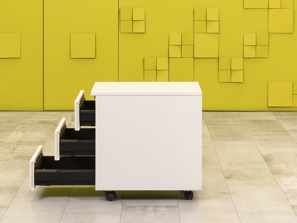 Офисная тумба выкатная Steelcase Металл Белый Франция  ТВ3ЯБ-12026
