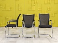 Конференц кресло для переговорной на полозьях Comforto HAWORTH Ткань Чёрный США_КДТЧ1-290124