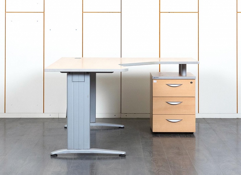 Комплект офисной мебели стол с тумбой  1 600х1 600х750 ЛДСП Ольха   (СПУЛКп-11120)