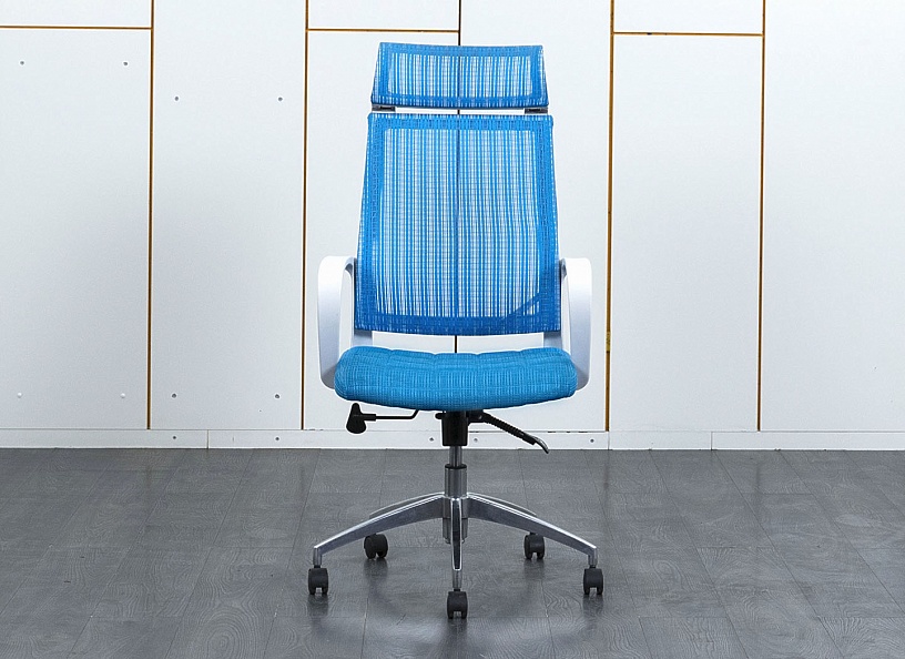 Офисное кресло руководителя   Сетка Синий   (КРТН-06101)
