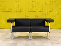 Офисный диван Coffice Linear BENE 1750x780 Кожа Чёрный Австрия_ДНКЧ-071024