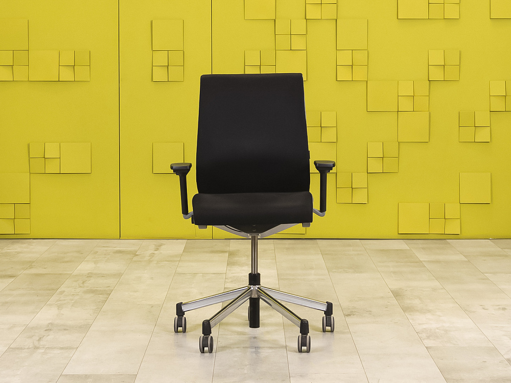 Офисное кресло для персонала на колесах Think Steelcase Ткань Чёрный Франция  КПТЧ-24025