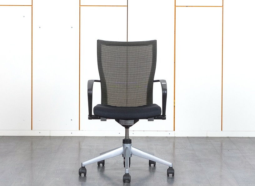 Конференц кресло для переговорной  Черный Ткань/сетка  Haworth   (КПТЧ-26110)