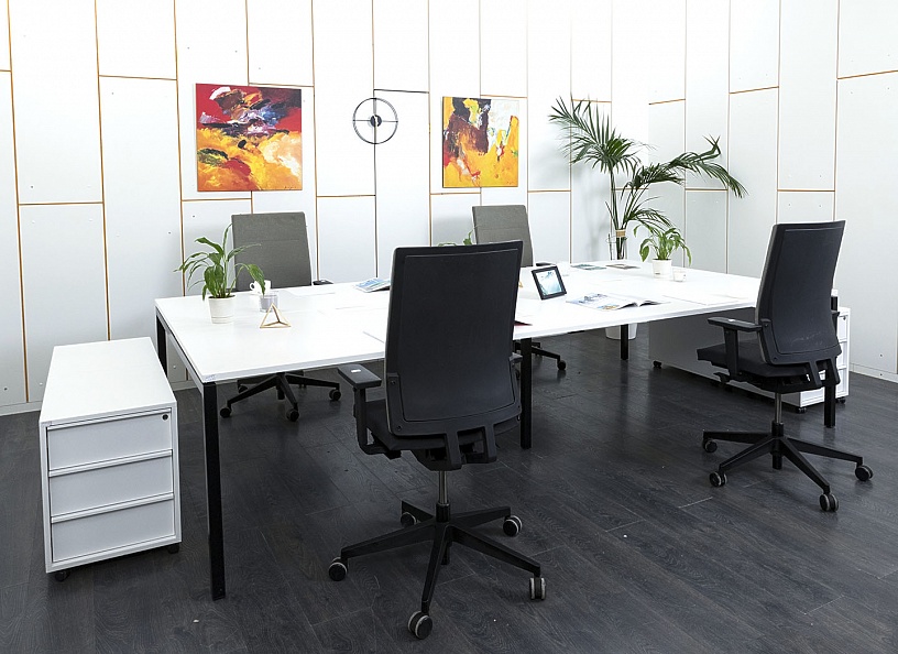 Комплект офисной мебели  3 200х1 640х750 ЛДСП Белый   (КОМБ1-07121)